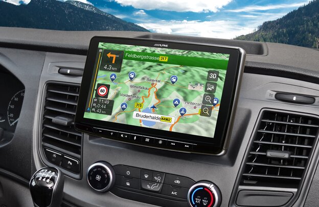 Alpine Halo9 INE-F904TRA - Navigatore per Camper | © ALPS ALPINE Europe GmbH