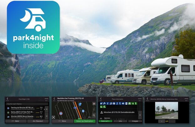 park4night - Database delle piazzole - Navigatore per Camper Alpine | © ALPS ALPINE Europe GmbH